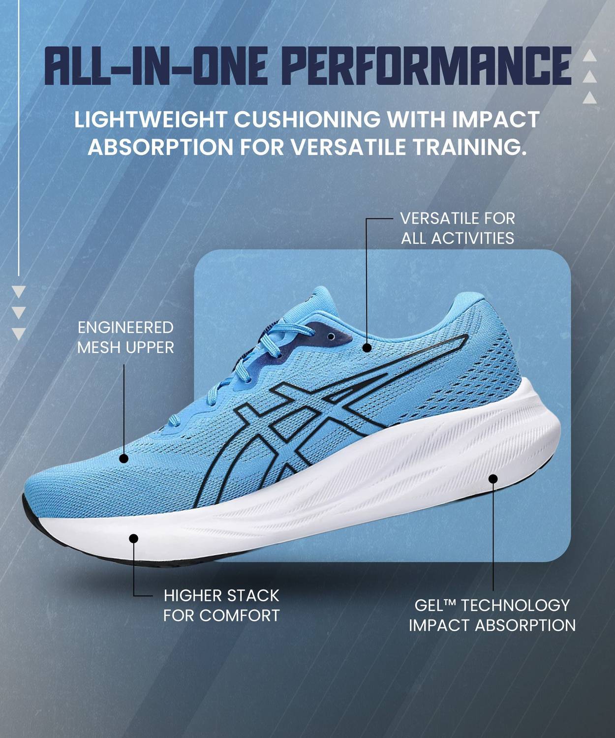 Asics GEL-PULSE 15 Men's Running Shoes Blue - Image 4