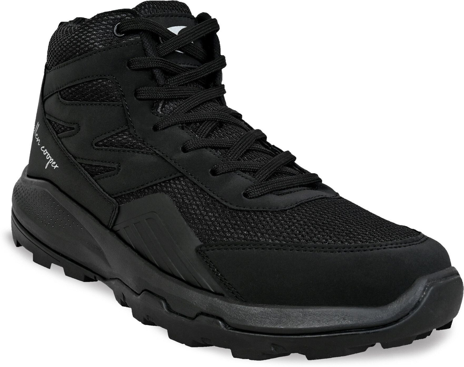 Image of Allen Cooper Comfortable High Cushioned Hiking & Trekking Shoes For Men (Black, 10)