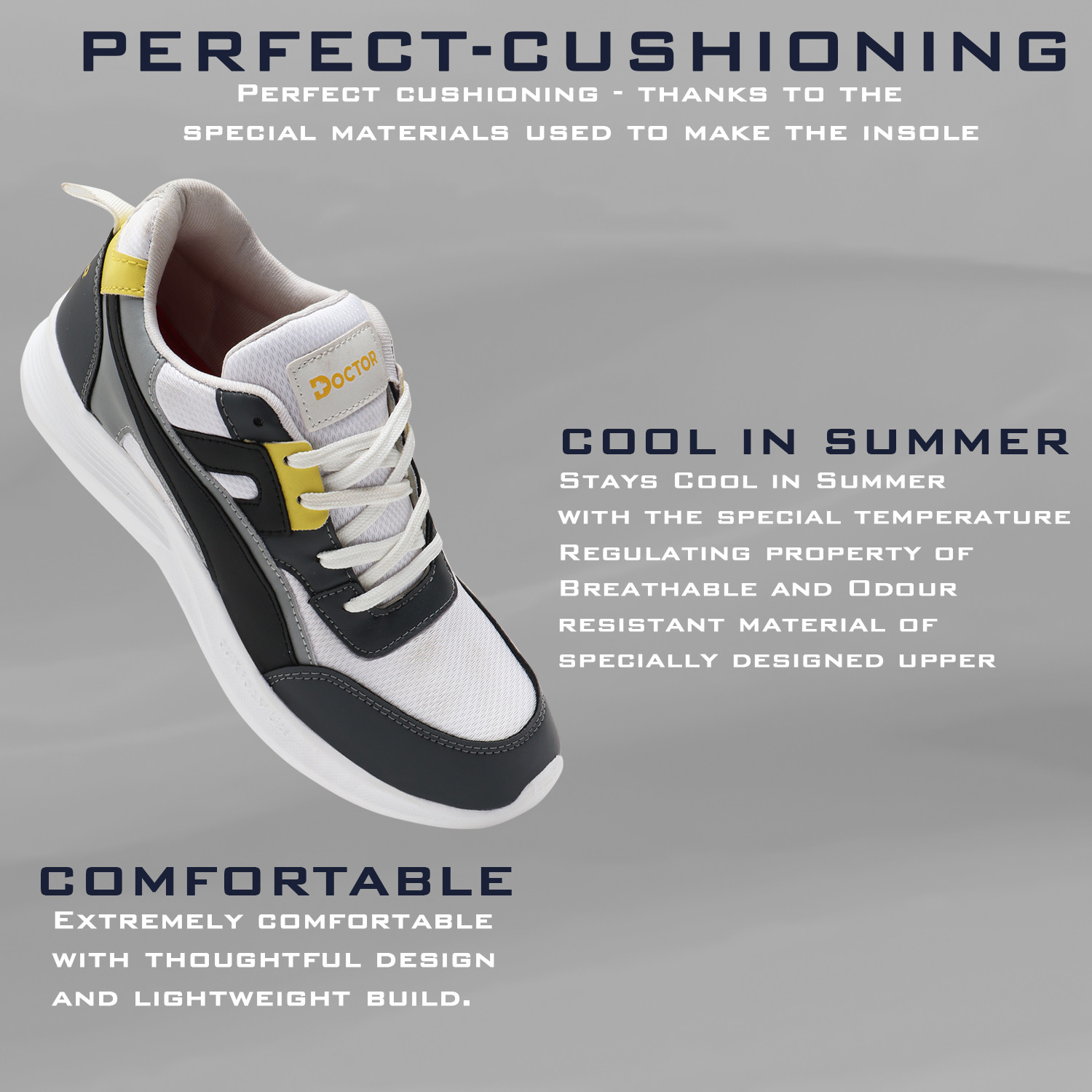 Image of Doctor Health Super Soft Sports Shoes for Men - Athletics|Lightweight|Gym|Training,Walking Casuals For Men