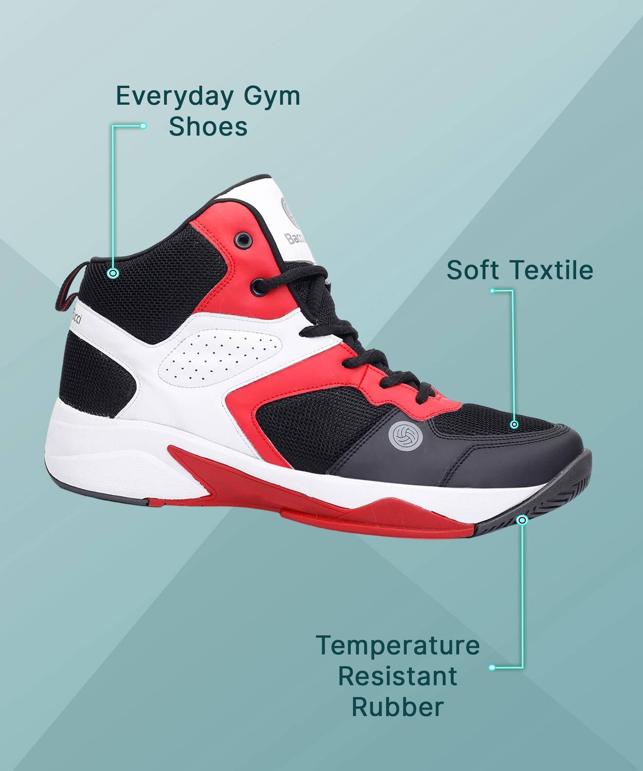 bacca bucci Basketball Shoes - WAGER Training & Gym Shoes for Men - Image 3