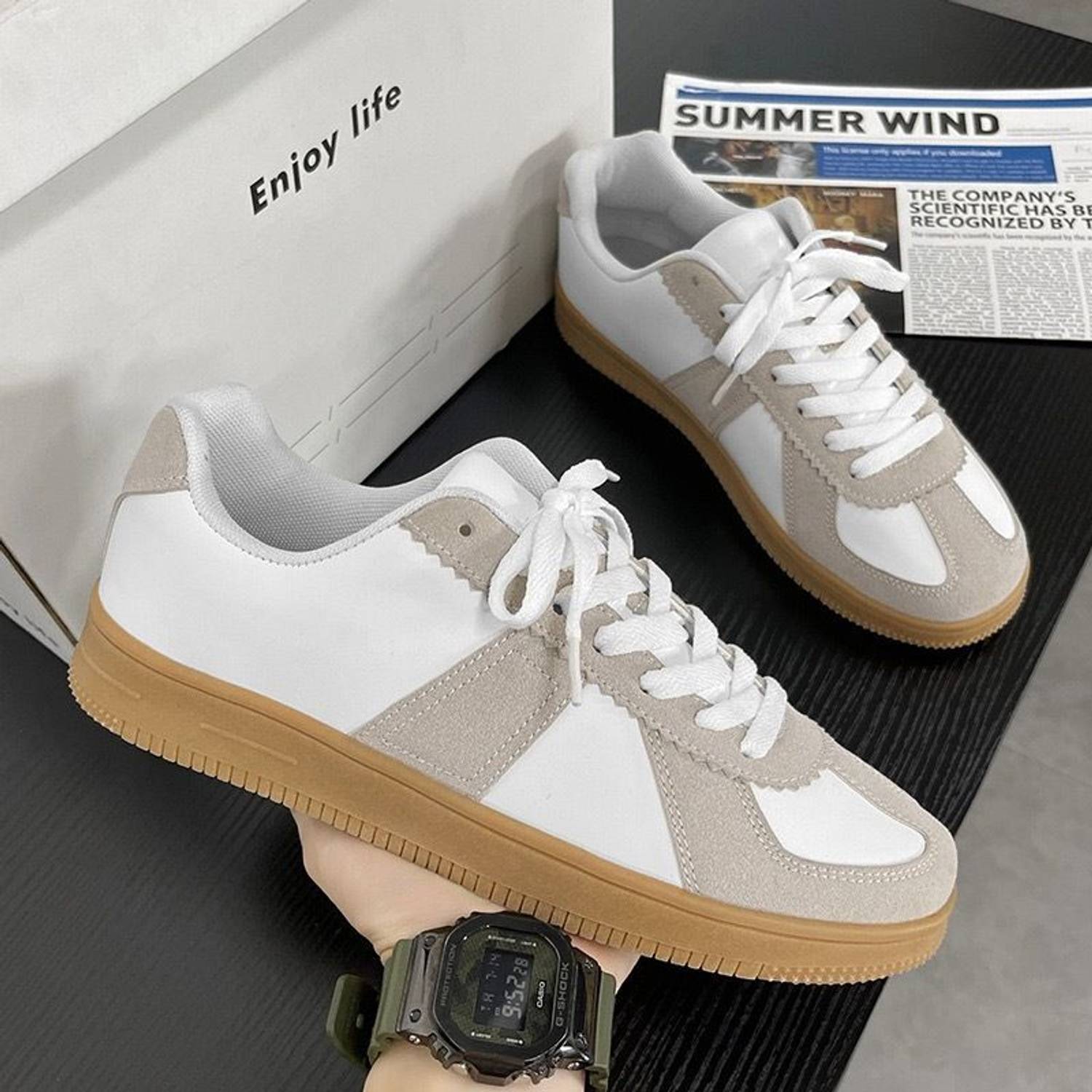 ASTEROID Men's Grey Casual Sneakers - Image 2