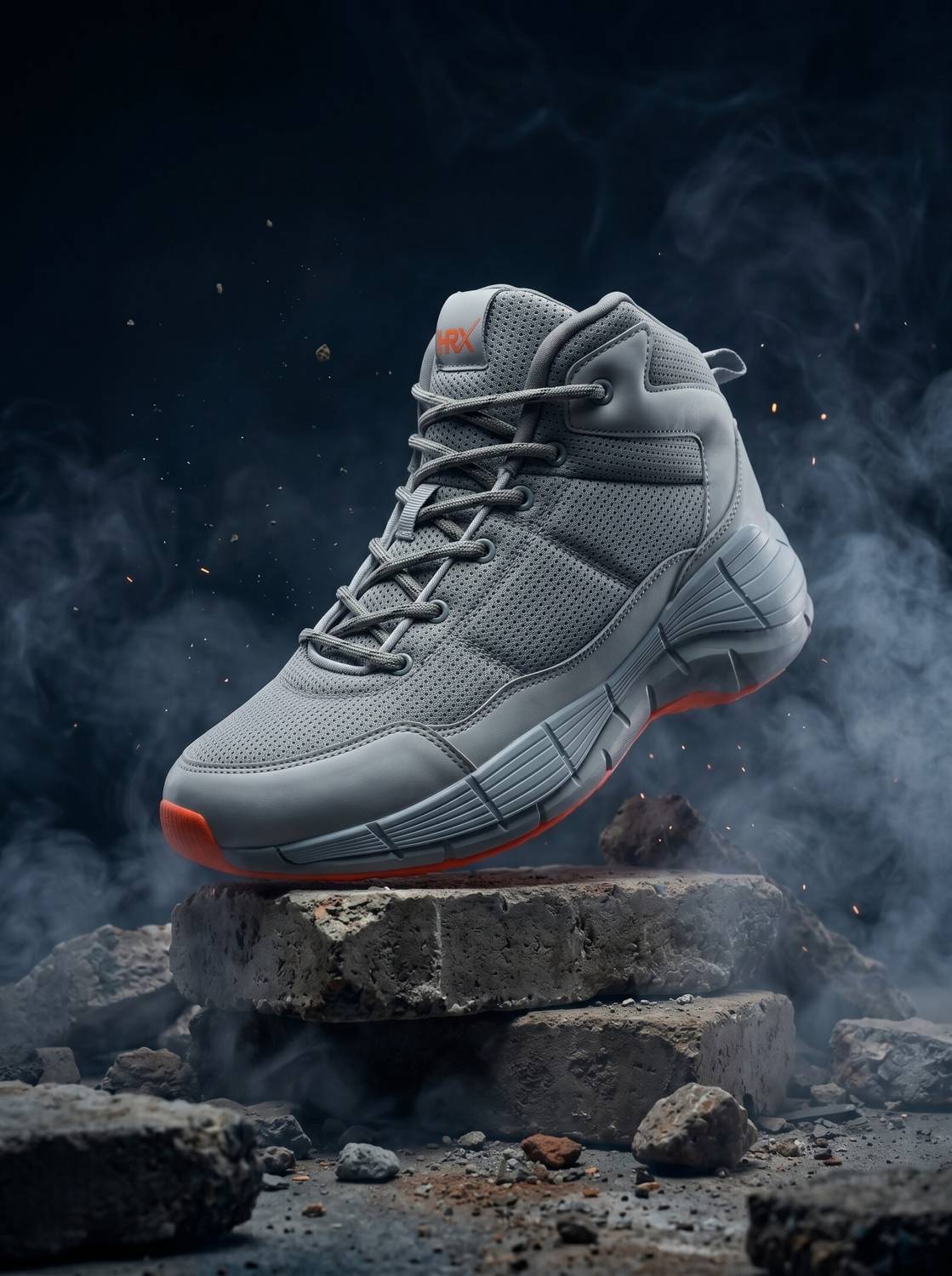 HRX by Hrithik Roshan HR-064 04 Gray Boots - Image 1