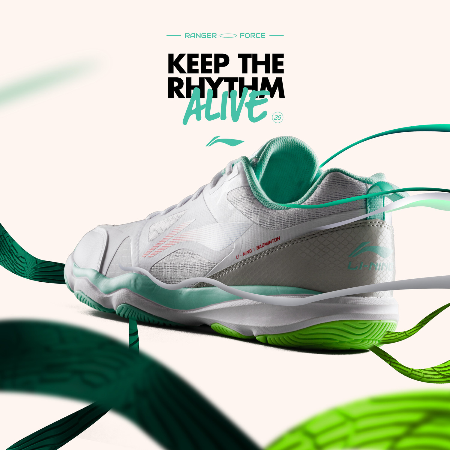 Image of LI-NING Ranger Force Non Marking Badminton Shoes | Lightweight, Breathable & Durable Badminton Shoes For Men