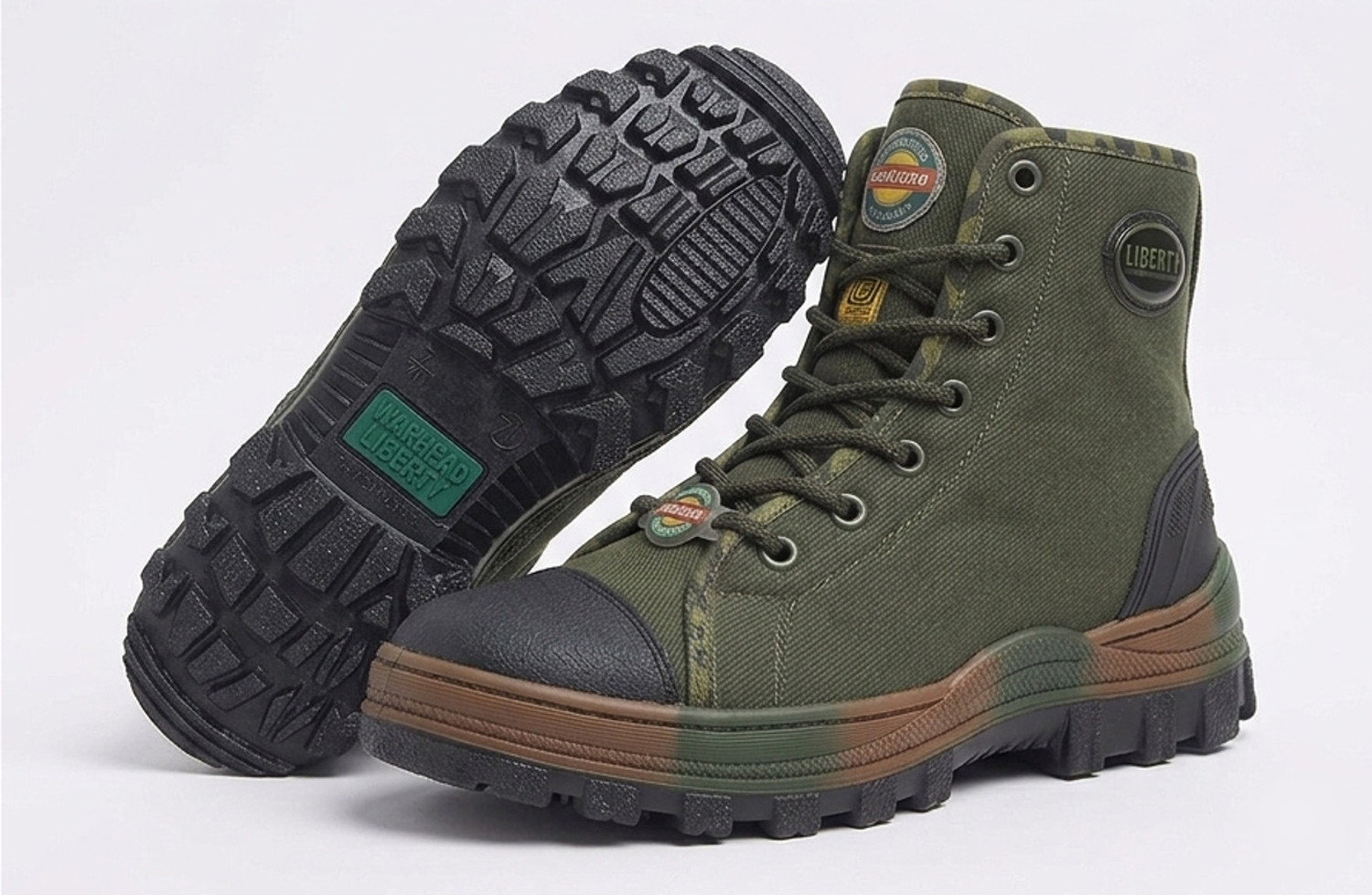 Image of Warhead Josh Military Style High Ankle Canvas Jungle Boots For Men