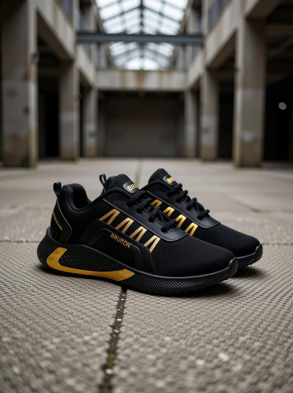 BRUTON Latest Sneakers Shoe For Men Black - Image 3