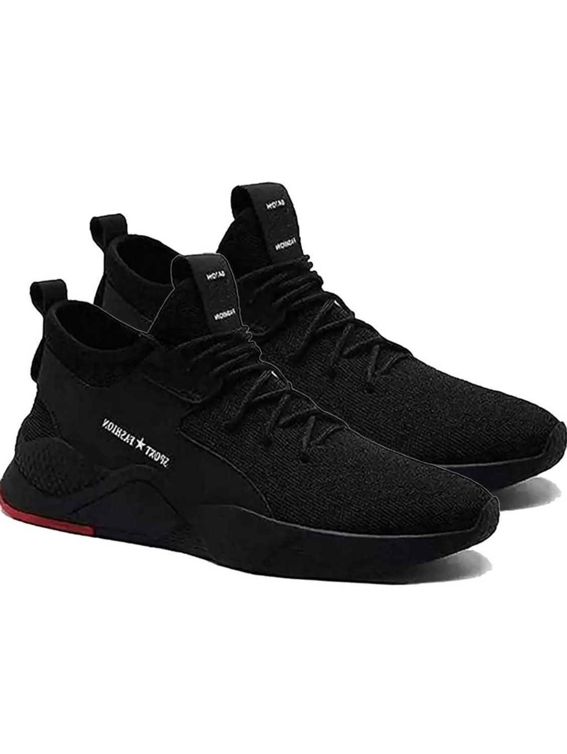 Image of Glowlife Sports Shoes For Men| Black For Running,Walking,gym Trekking and hiking Shoes Running Shoes For Men