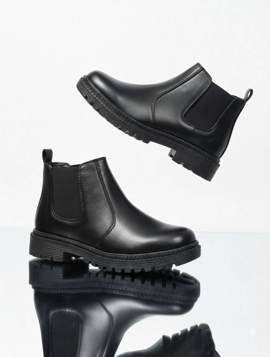 Next Fashion Synthetic Leather Chelsea Boots For Men - Image 1