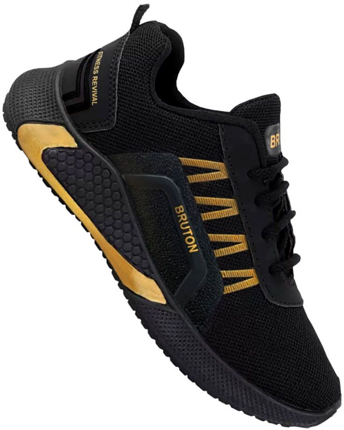 Image of BRUTON Trendy & Stylish Casual Shoes Sneakers For Men (Black, 8)