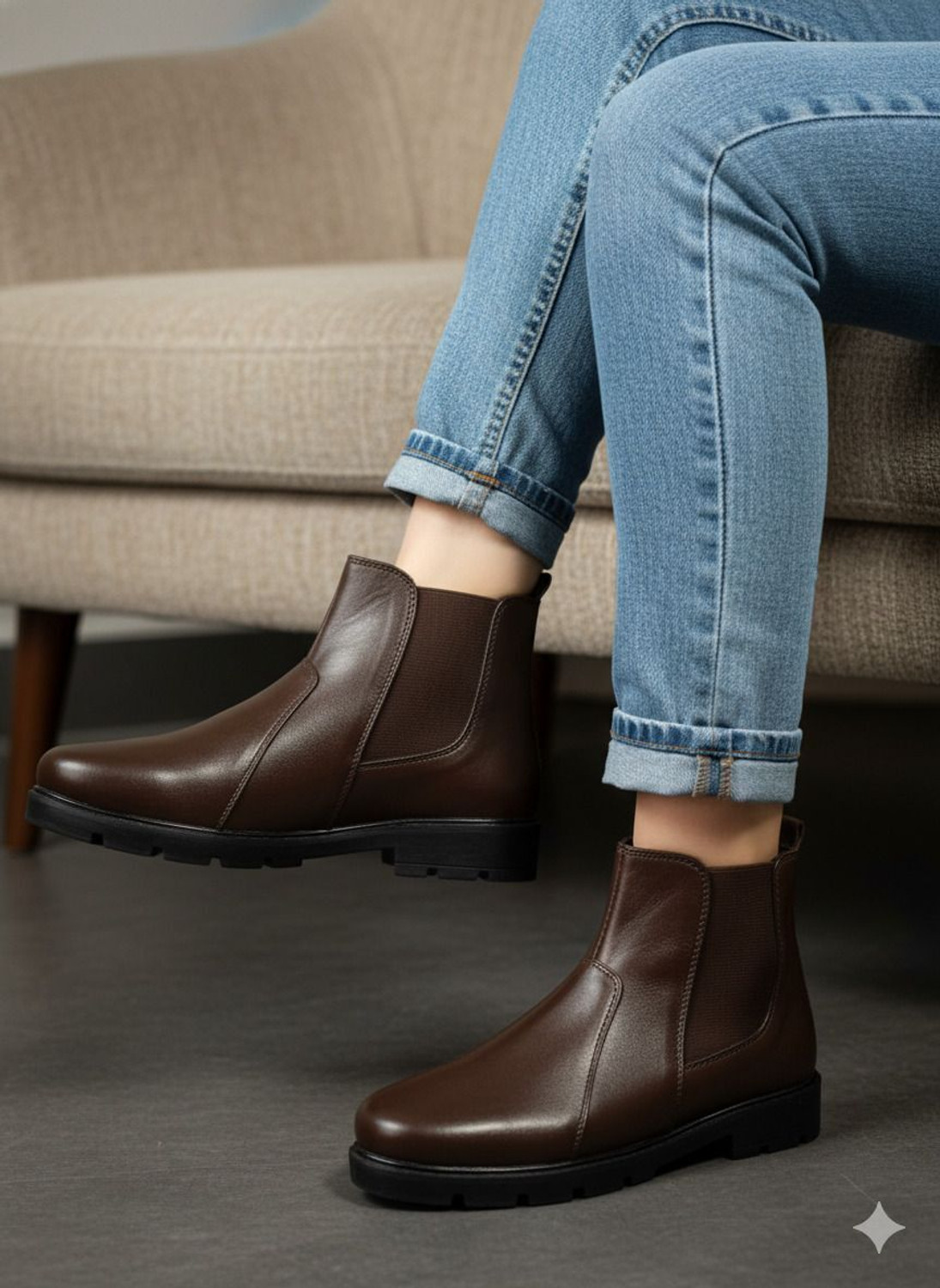 Image of Posewalk Lightweight Comfort Summer Trendy Premium Stylish Brown Boots For Women
