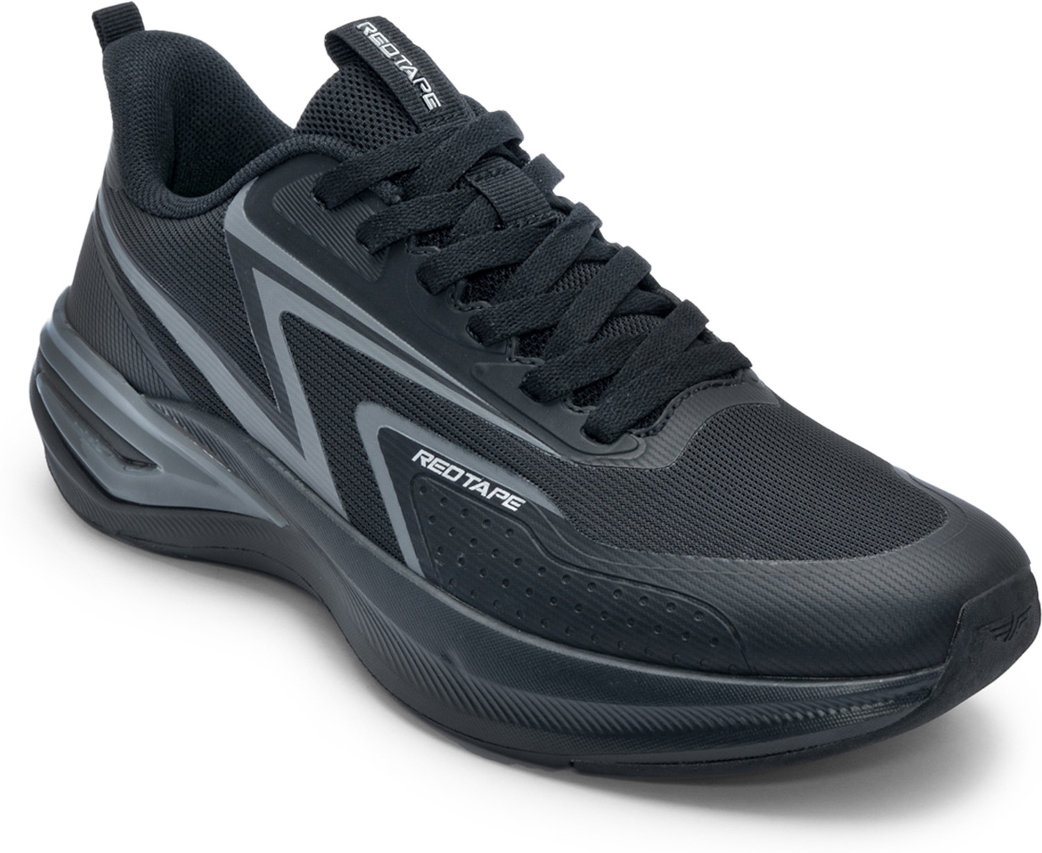 Image of RED TAPE Low Cut Sports Shoes for Men in Black | Sports Shoes Walking Shoes For Men