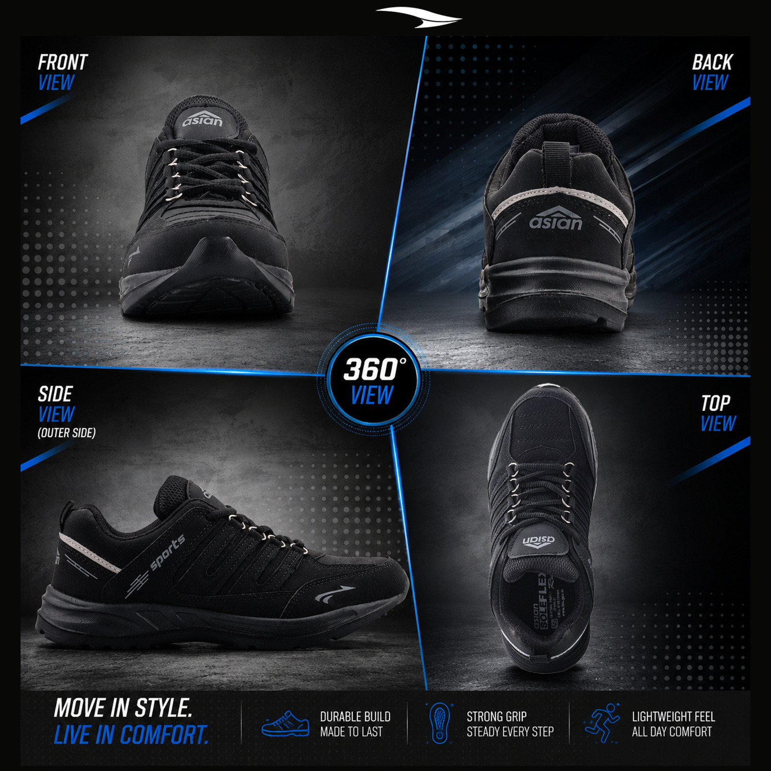 Image of asian Cosco-21 Men's Sports Shoes | Stylish Comfortable Lightweight & Durable Sneakers Running Shoes For Men