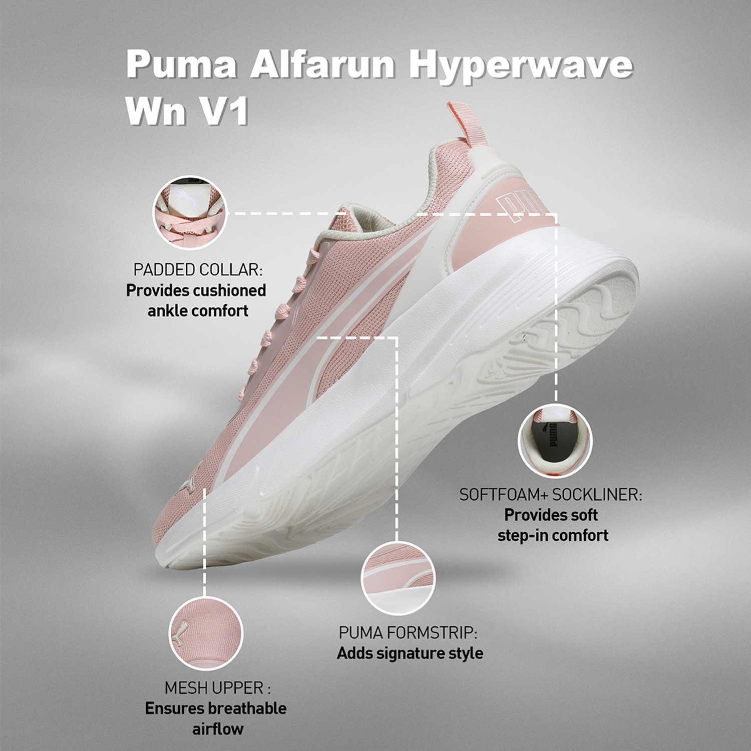 Image of PUMA Alfarun Hyperwave V1 Sneakers For Women