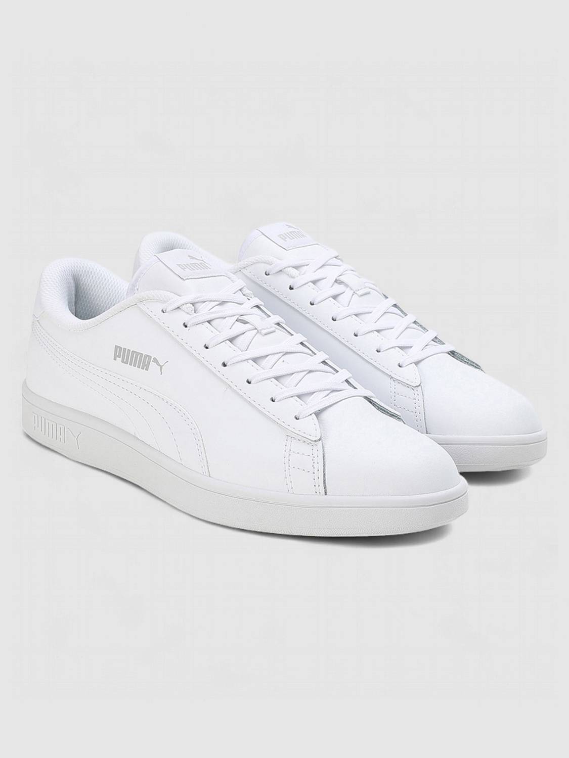 PUMA Smash v2 L White Men's Sneakers - Image 5