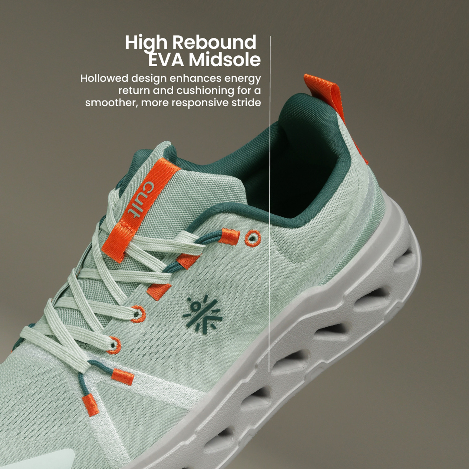 Image of Cult CloudForm Walking Shoes Breathable Jacquard Upper Enhanced Cushioning Enhanced Walking Shoes For Men (Green, 7)