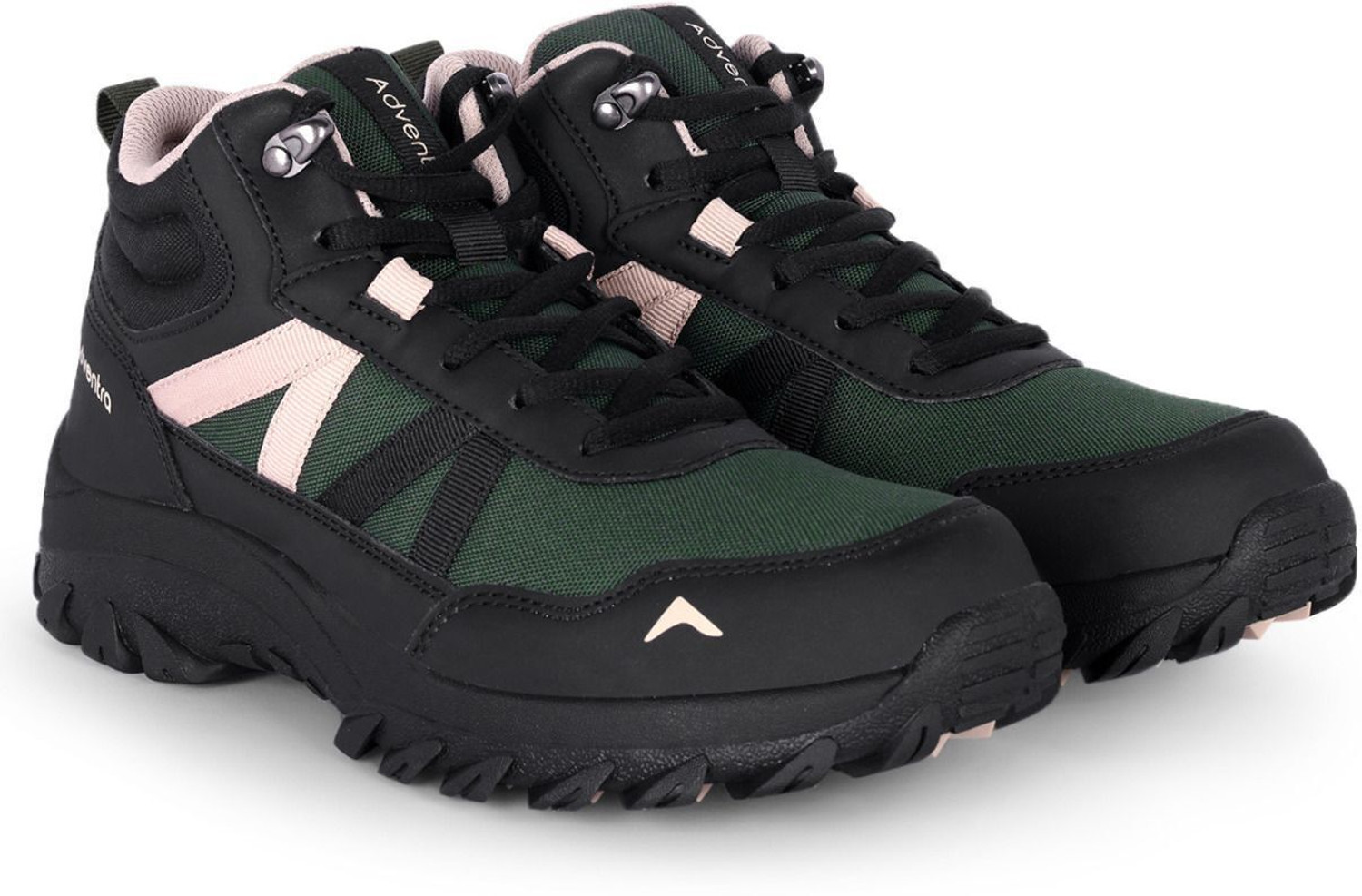 Image of ADVENTRA SPORTS Men Mid-Top Hiking Shoes with Anti-Skid Full Rubber Sole (EH900) Green Outdoors For Men