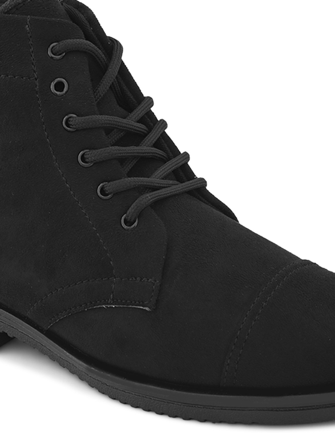 Image of HERE&NOW Black Casual Boots For Men Boots For Men