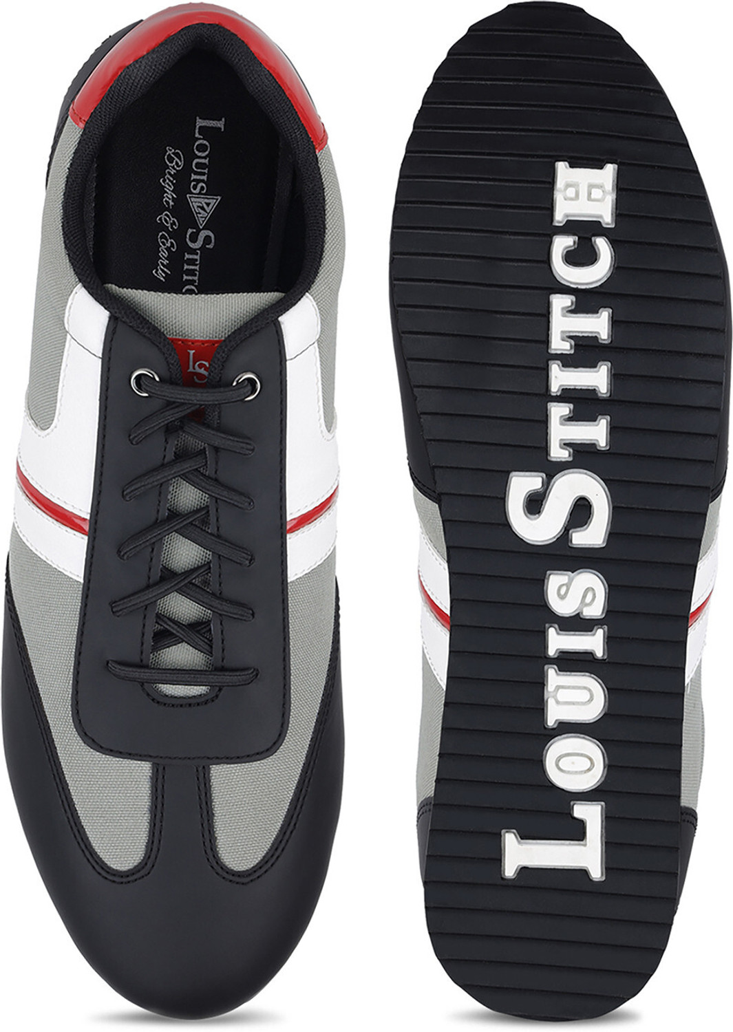 Image of LOUIS STITCH Play Black Casual Sneakers for Men with All Day Wear Comfort (LSP SNK MPJB) UK11 Sneakers For Men