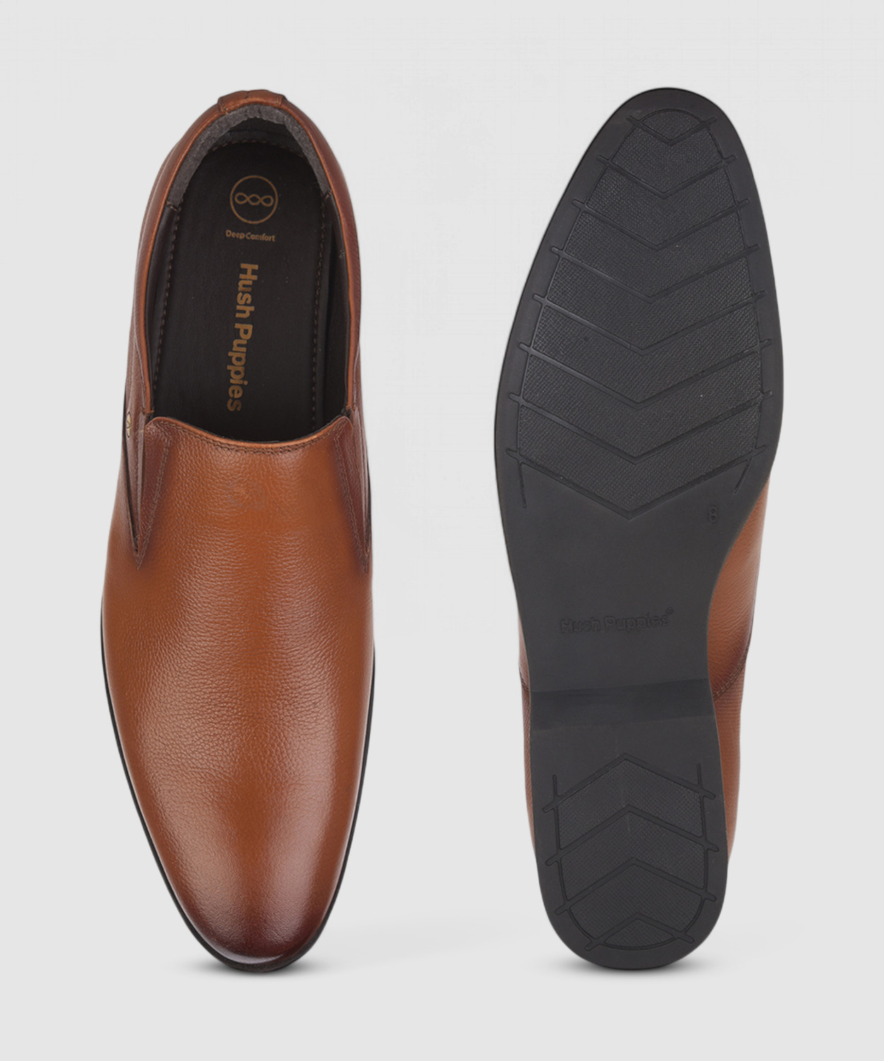 Image of HUSH PUPPIES Hush Puppies Mens Black Slipon Comfort and Elegance Perfect Business Casual Slip On For Men