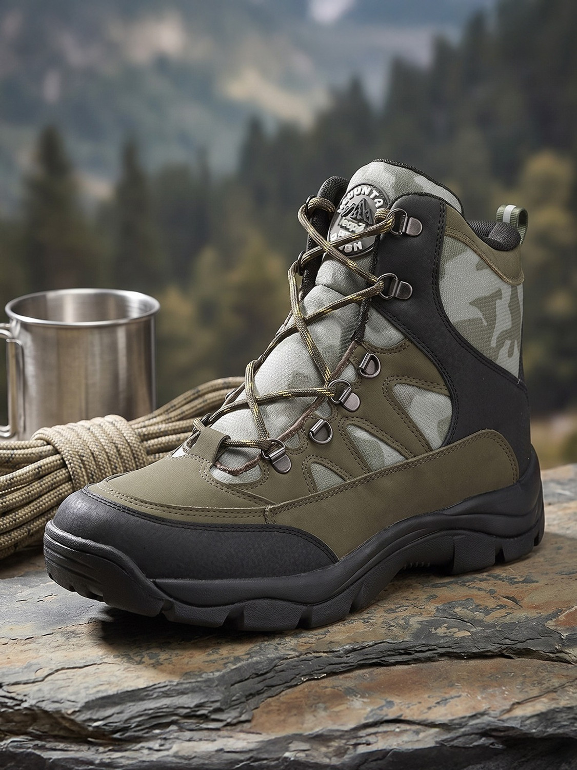 Image of Liberty Leap7X ACTO146E Casual Durable | Comfortable Hiking & Trekking Shoes For Men (Olive, 9)