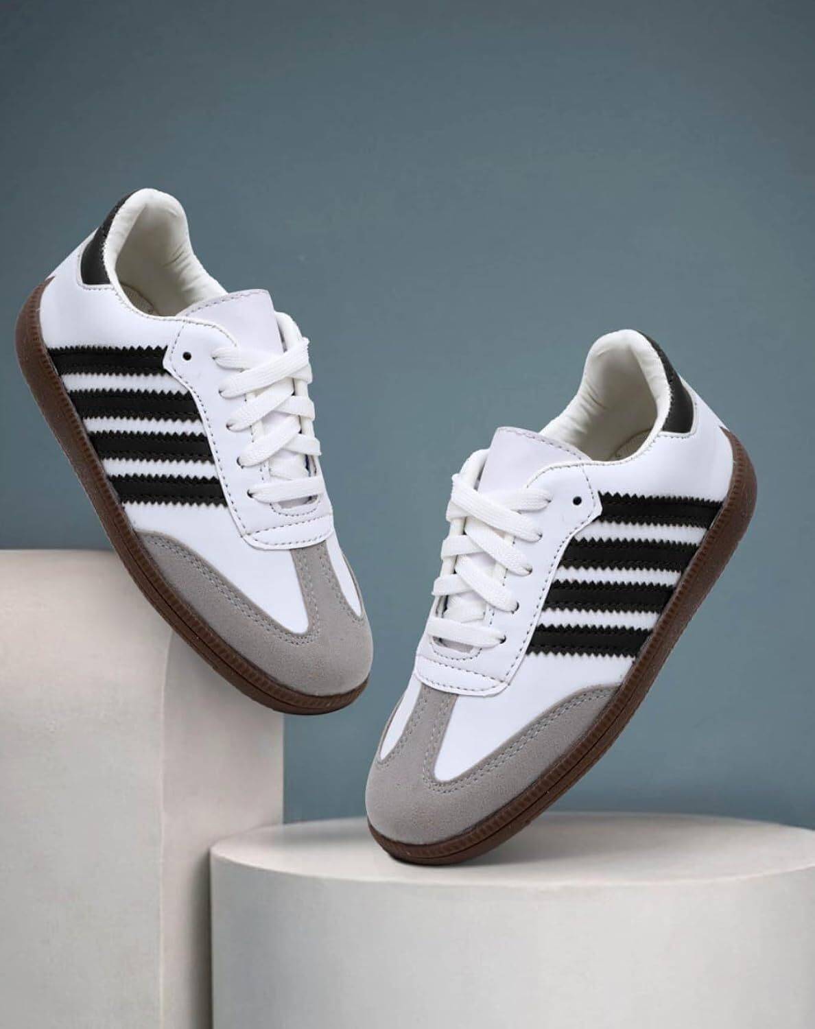 White & Black Casual Sneakers For Men | Lightweight Shoes | Men's Shoes Sneakers For Men - Image 3