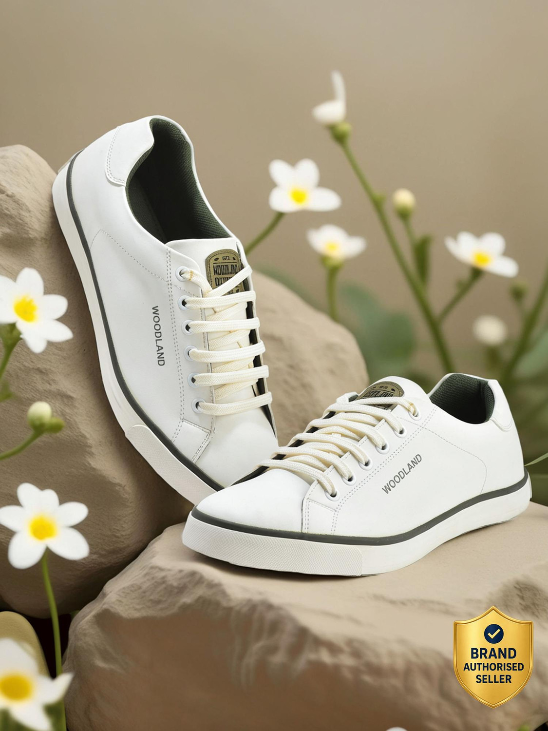 Image of WOODLAND Lace Up Lightweight Breathable Comfortable Daily Use Sneakers For Men