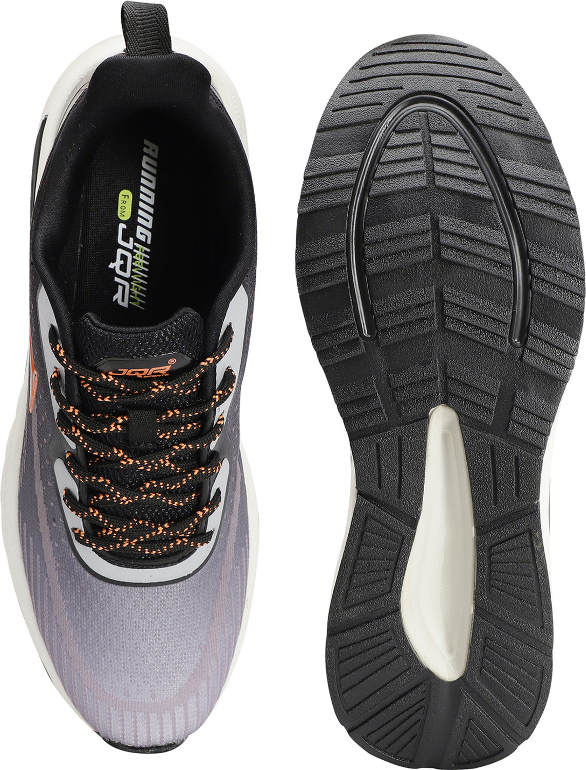 Image of JQR VELOZ Running Shoes For Men (Grey, 6)