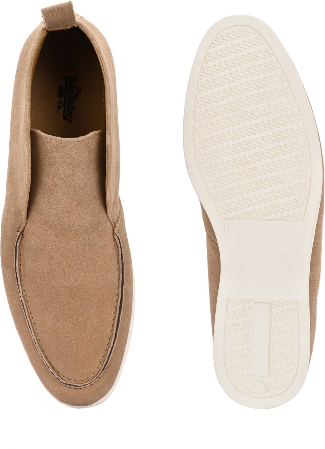 Roadster Men Beige Faux Leather Slip On Boots - Image 3