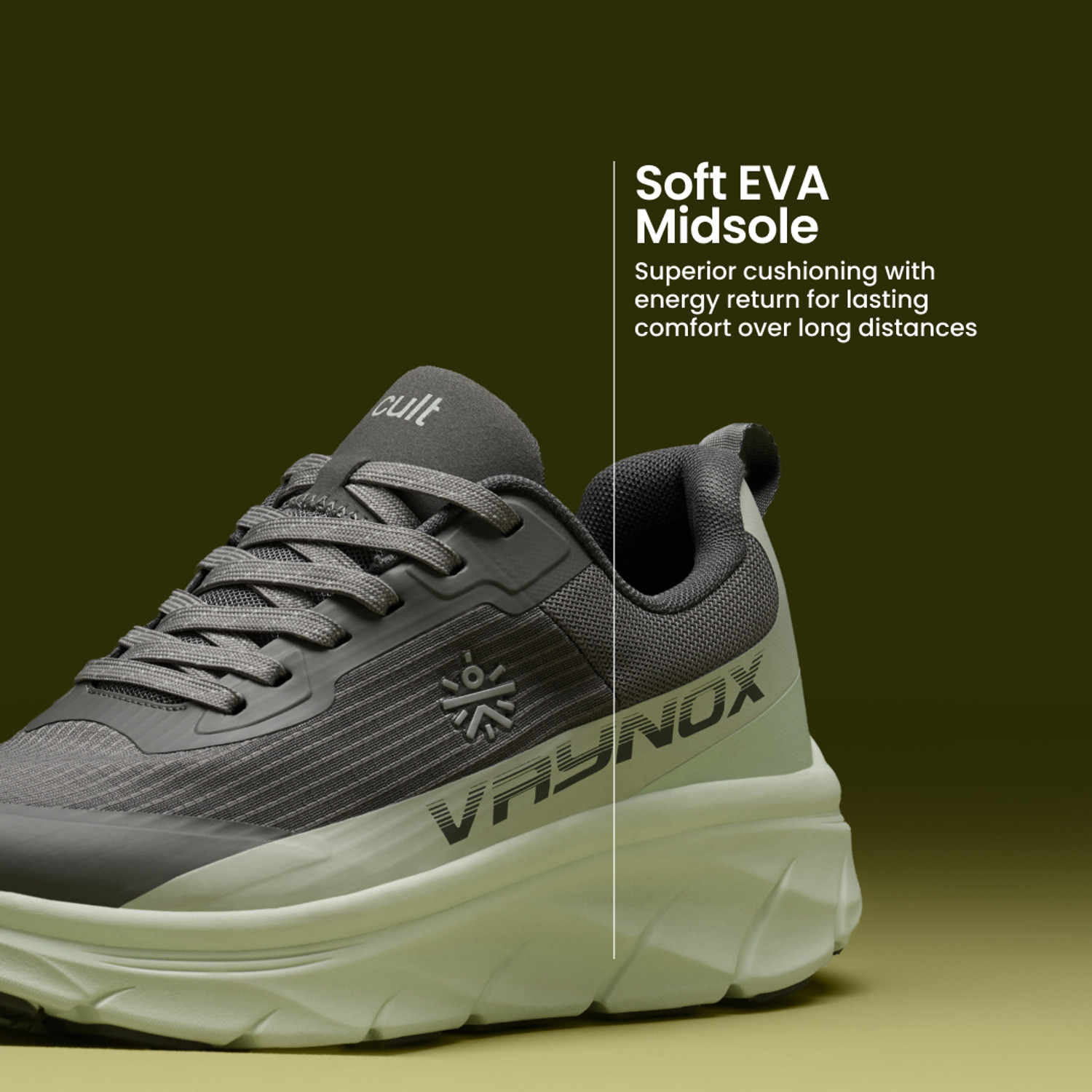 Image of Cult Vaynox Walking Shoes Breathable Mesh Upper Enhanced Cushioning Enhanced Grip Walking Shoes For Men