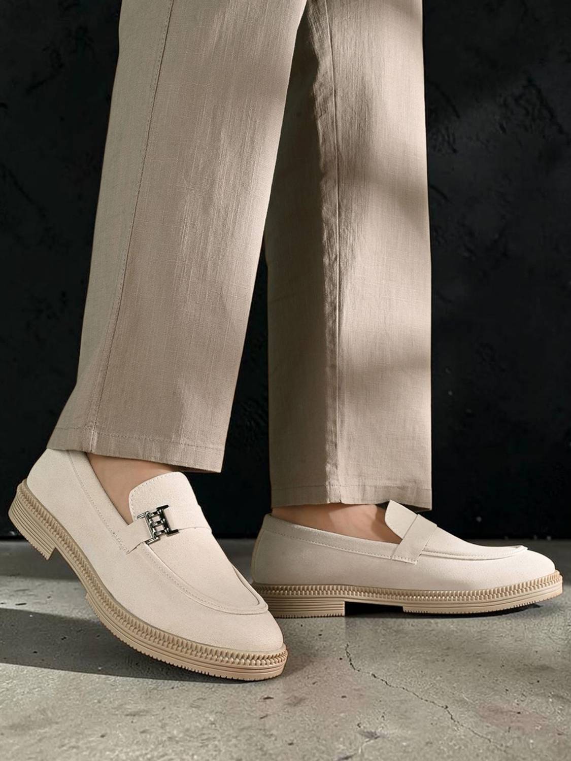 Mast & Harbour Loafers for Men, Beige - Image 2