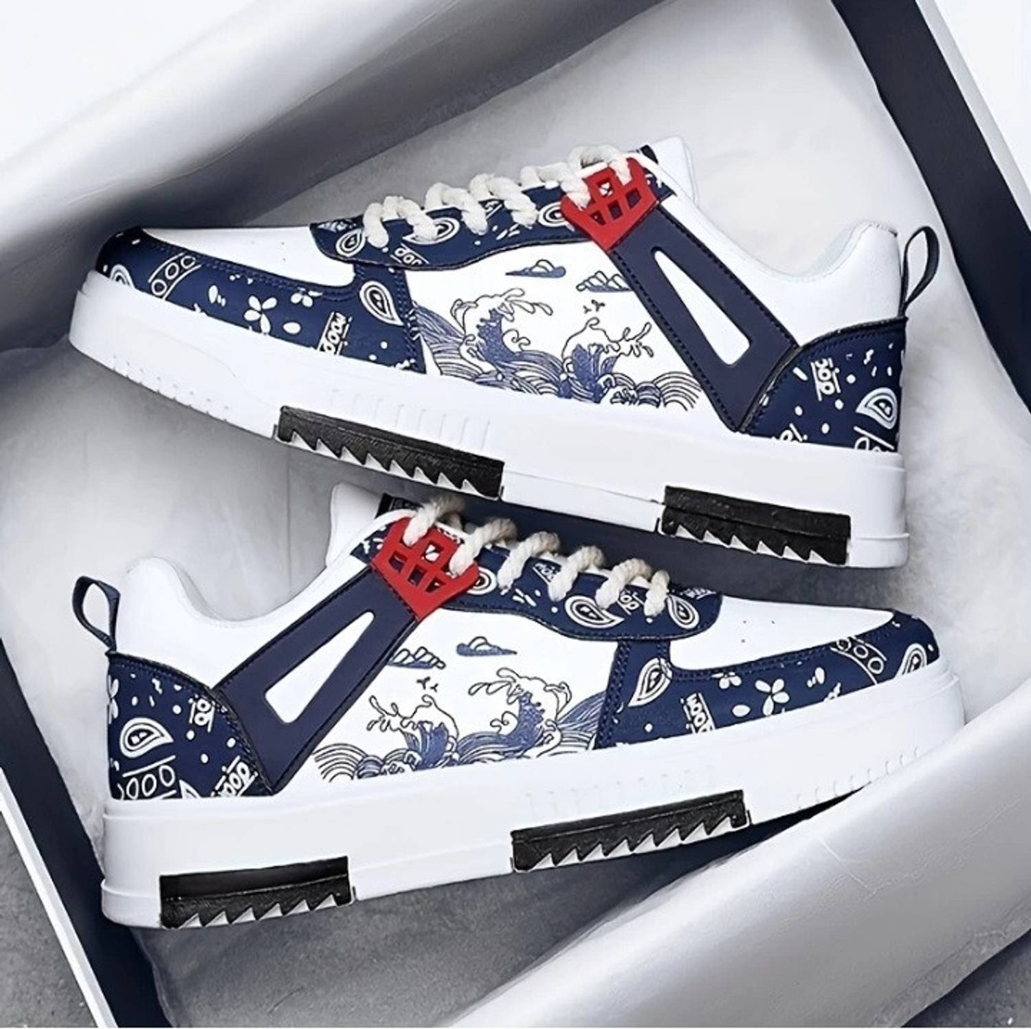 Copser Men's Blue Casual Sneakers - Image 2