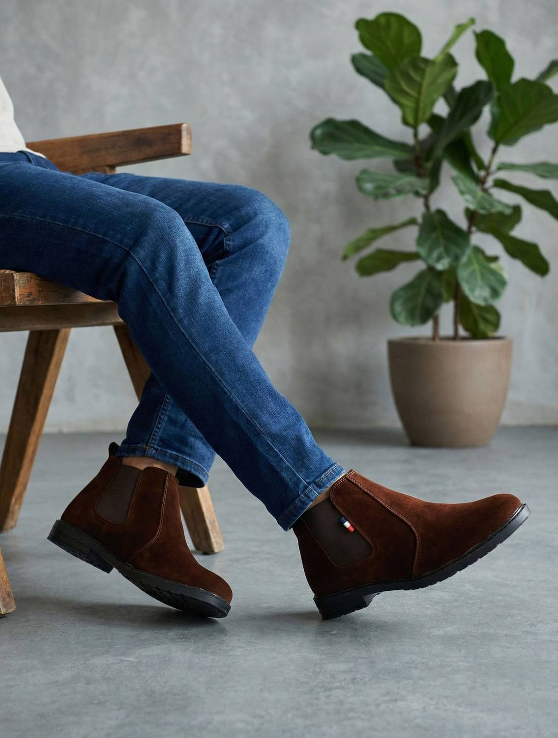 Next Synthetic Leather Chelsea Boots For Men - Image 5