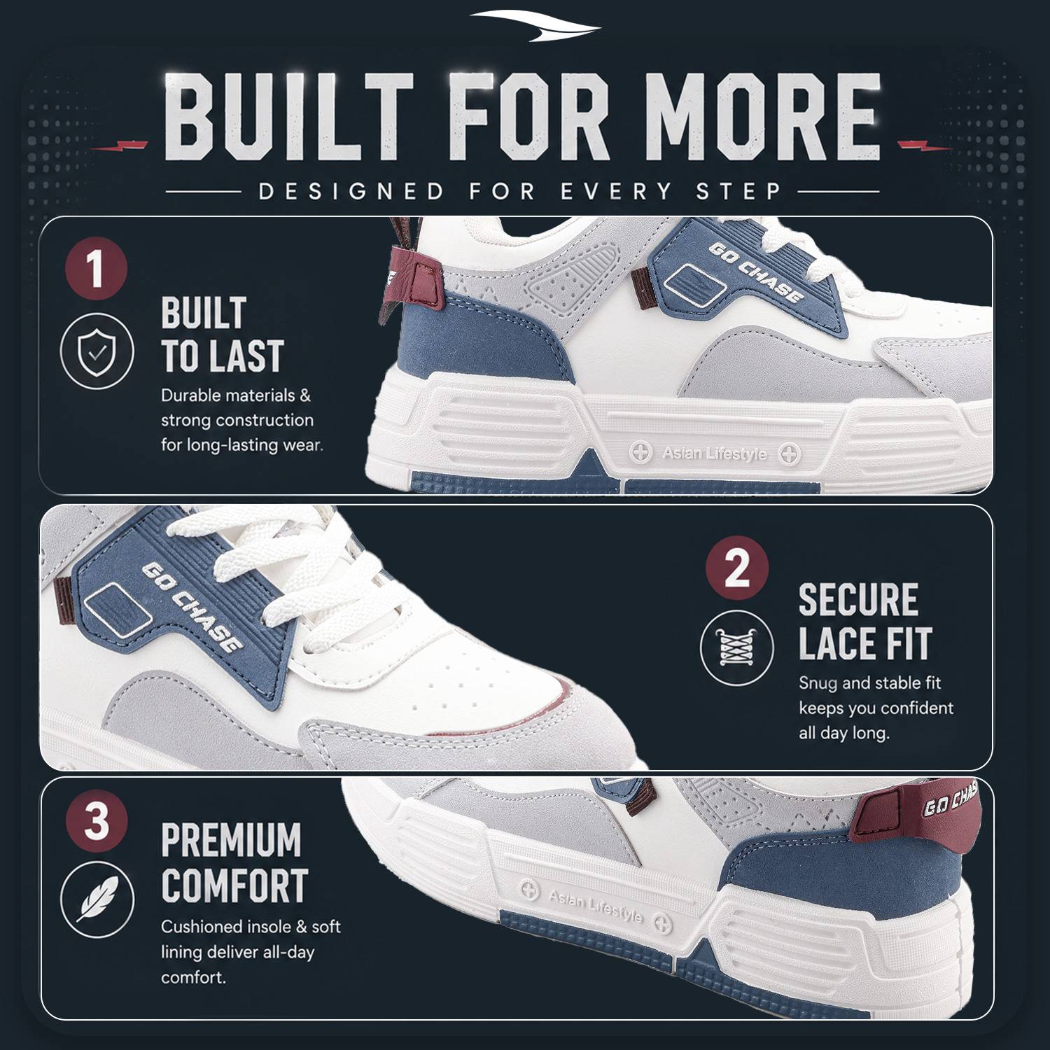asian Lifestyle-03 Men’s Casual Sneakers - Image 5