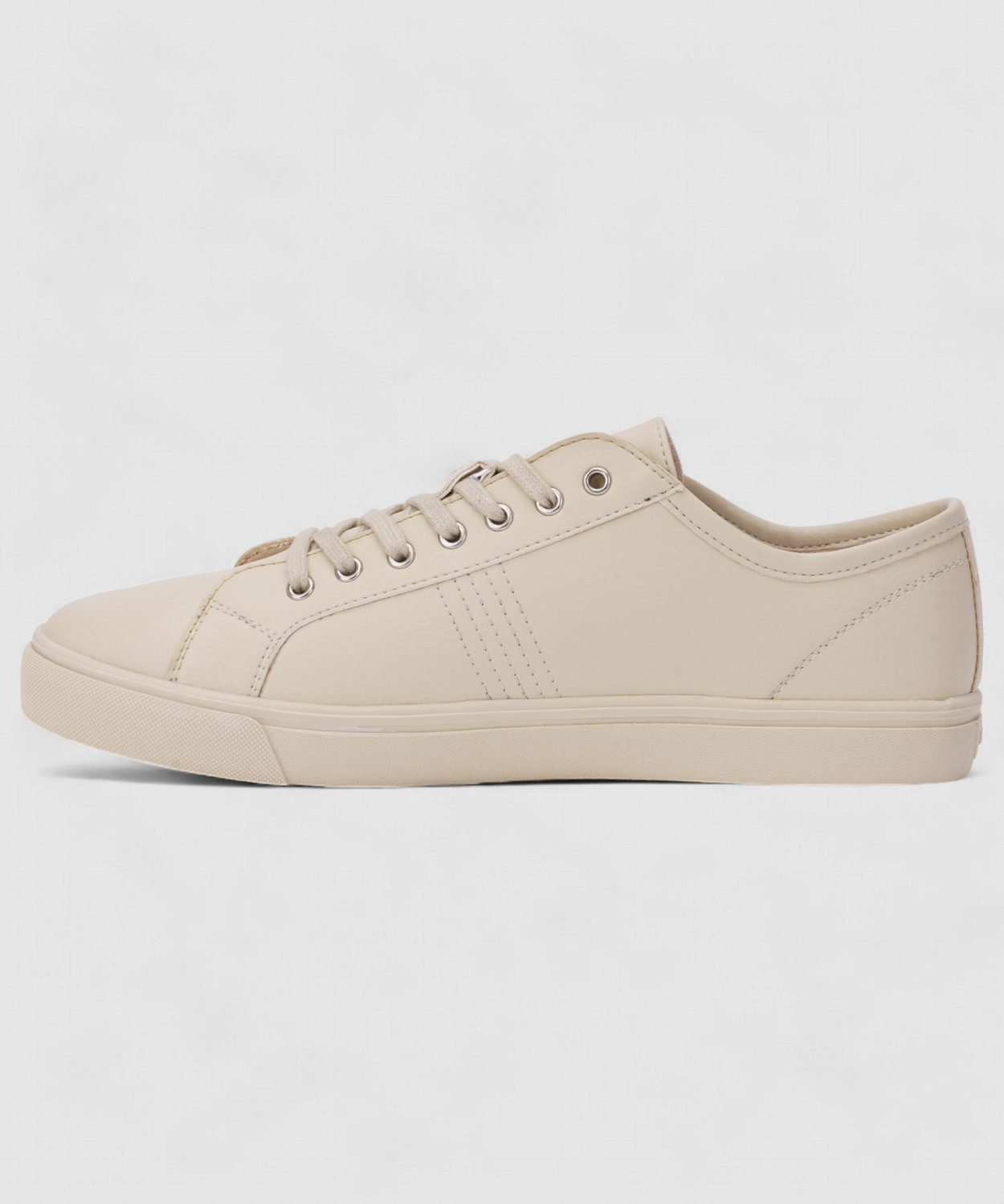 Image of LEVI'S Men's Beige Solid Sneakers Sneakers For Men