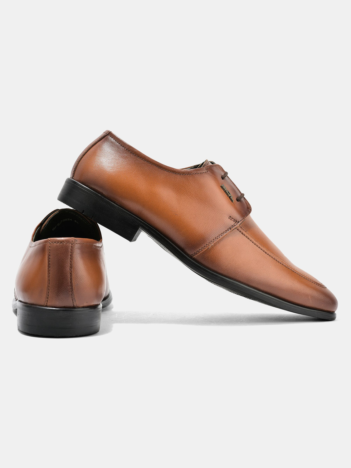 Image of WOODLAND Formal Office Wear Leather Premium Comfortable Lace Up For Men (Tan, 7)