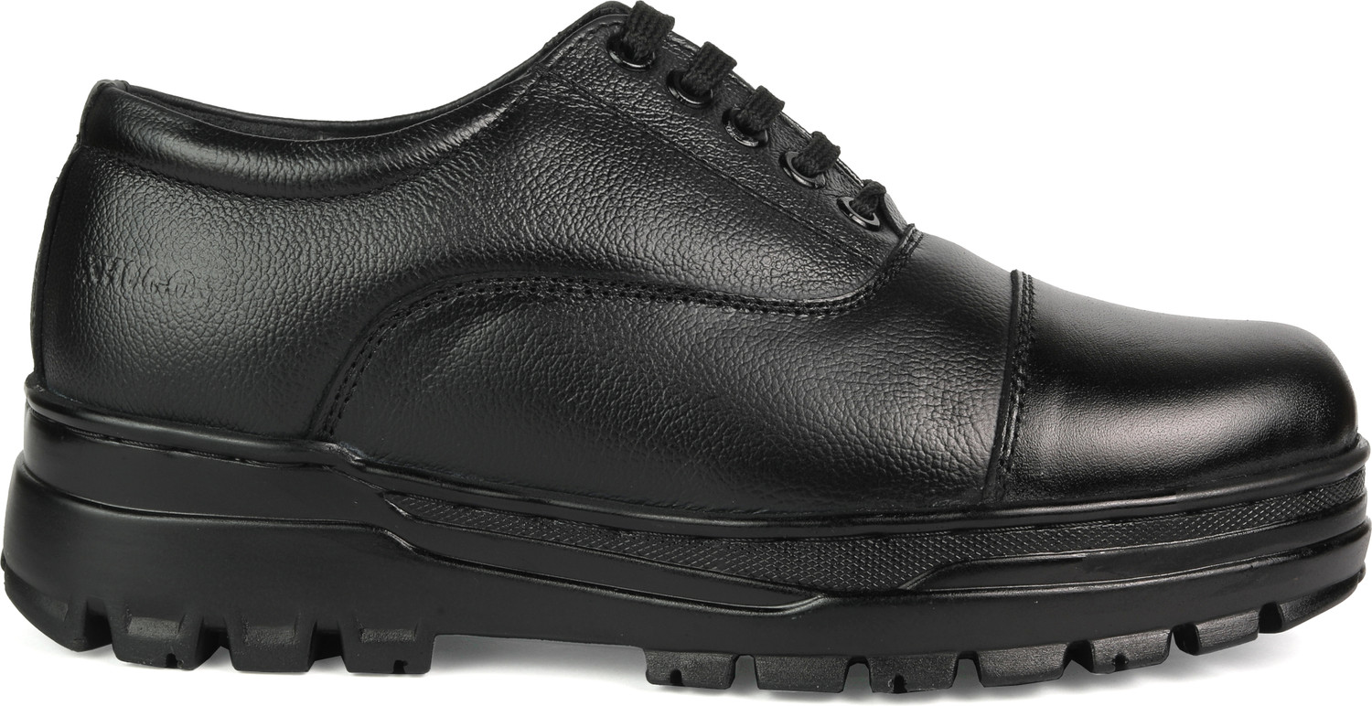 Image of XHUGOY XHUGOY WARDI CUT OXFORD SHOE IN BLACK|TAN COLOUR SIZE 3-11 FOR MEN WOMEN Oxford For Men