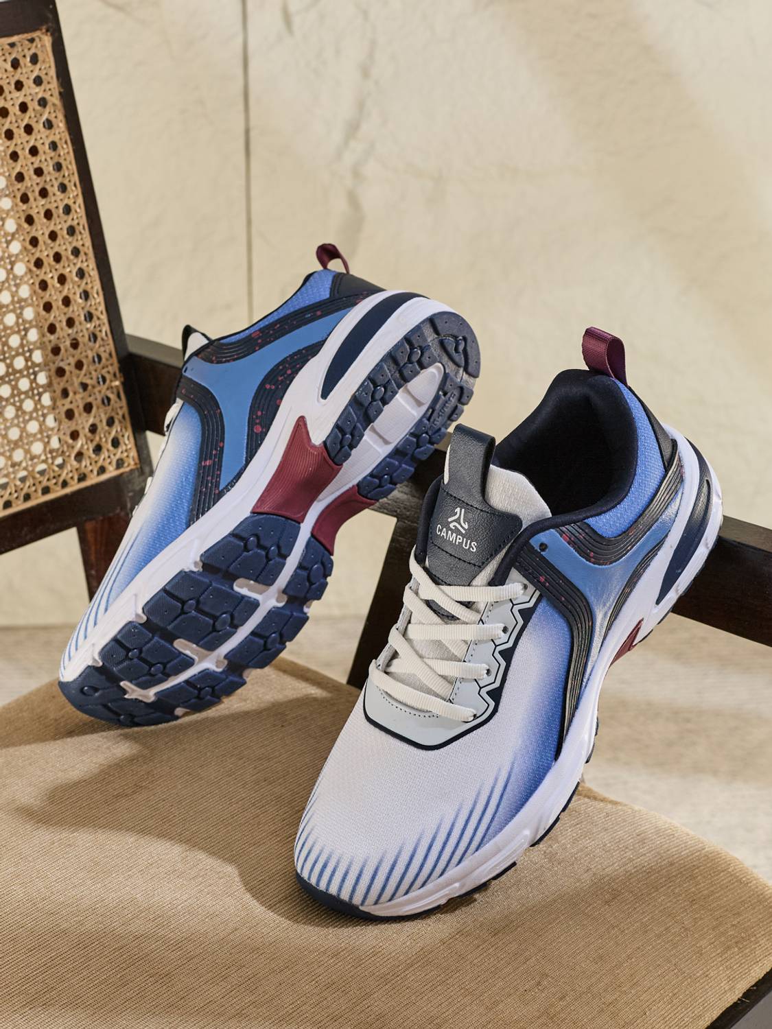 CAMPUS YARD Running Shoes for Men, White