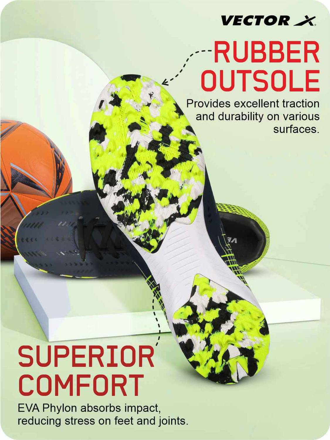 VECTOR X Royale Plus Synthetic Leather Indoor Football Shoes for Men - Image 5