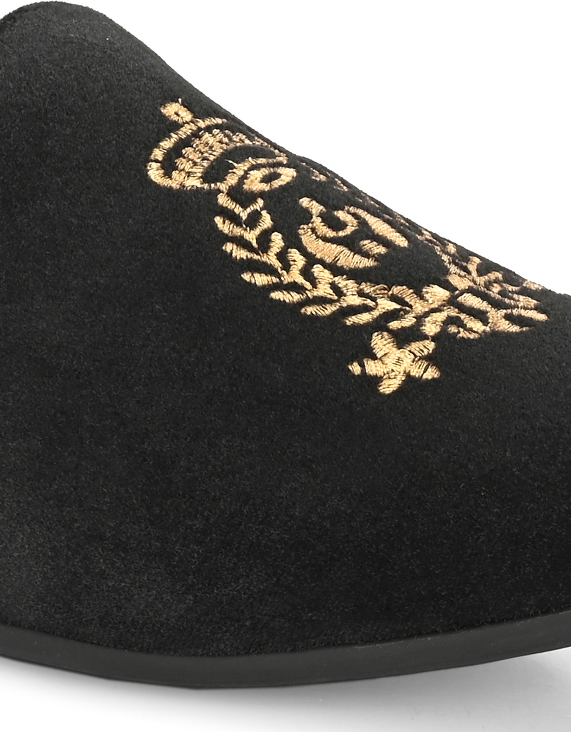 Image of VALENTINO Velvet Emblem Party Slip-Ons Slip On For Men