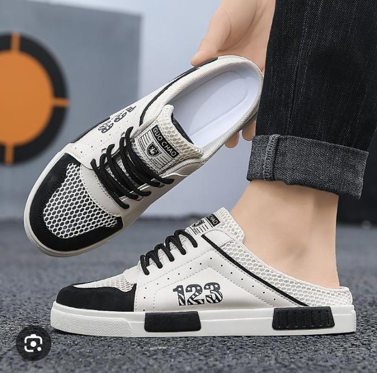 Image of RAVDI Open Stitched Design Lightweight Evening Wedding Slip On Slip On Sneakers For Men