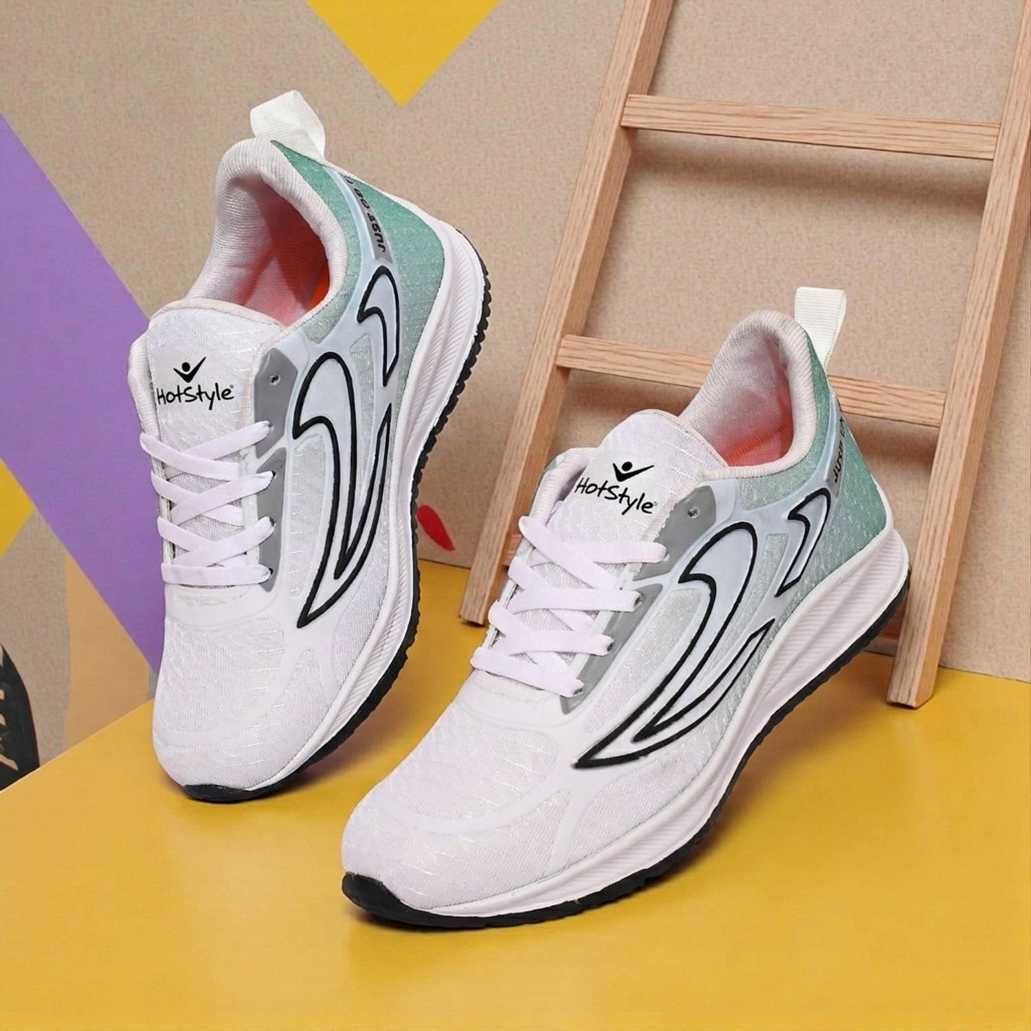 HOTSTYLE Men's Green Sneakers - Image 3