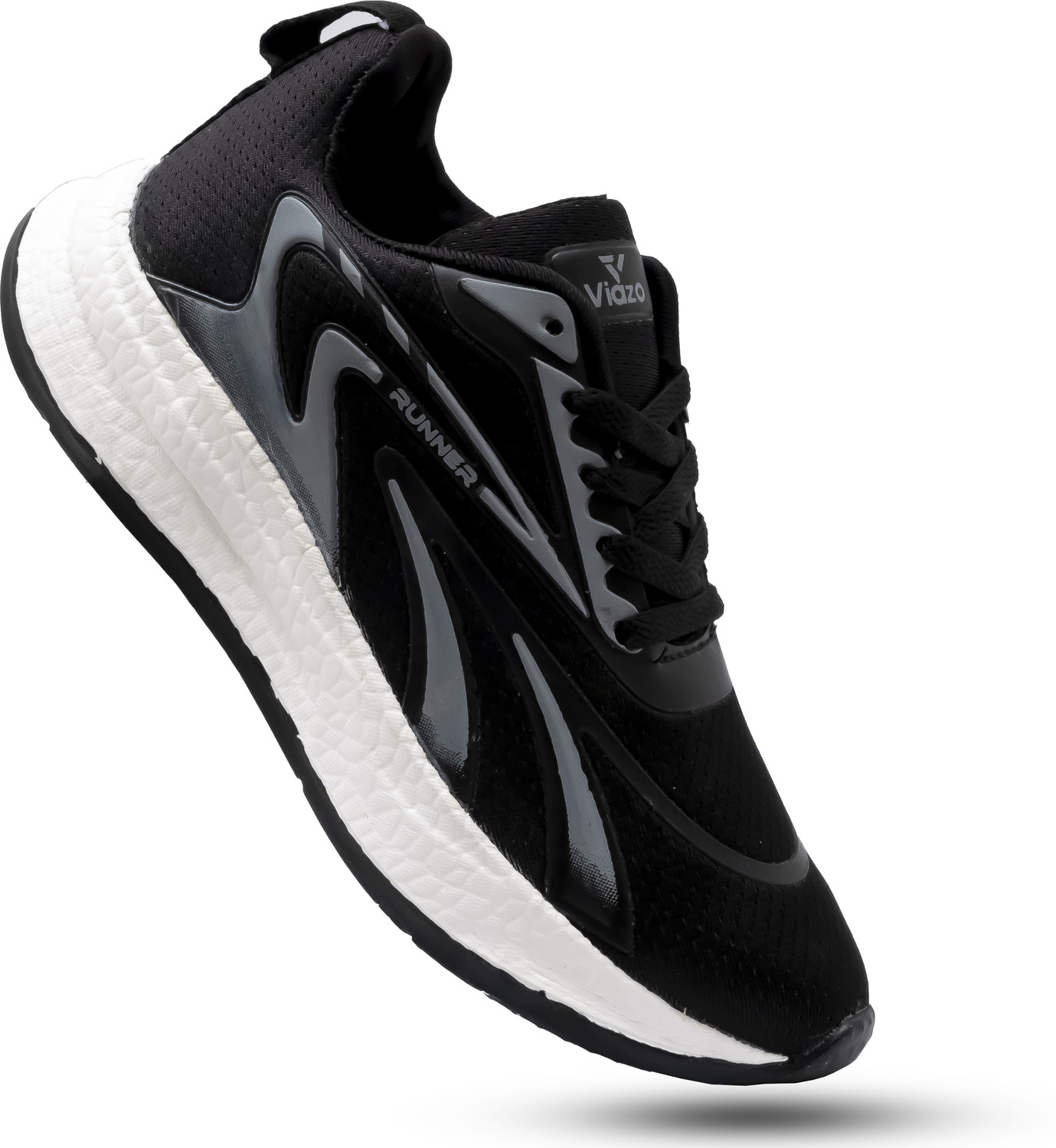 Image of VIAZO Men Running Shoes for Gym, Walking, Jogging & Daily Sports Wear Black Casuals For Men (Black, 8)