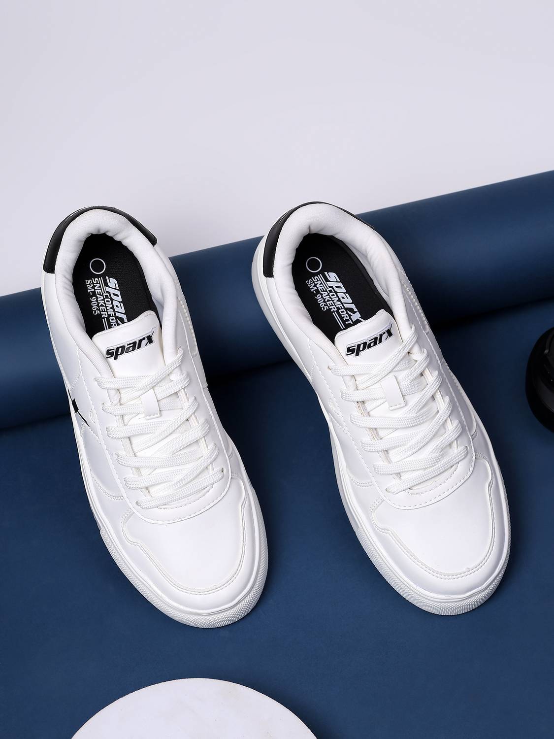 Sparx SM 9065 White Men's Sneakers - Image 1