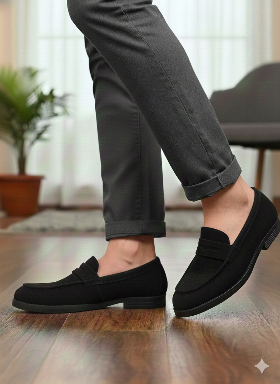 Image of studwalker Classic Suede Penny Loafers for Men | Slip-On Formal & Casual Shoes Loafers For Men
