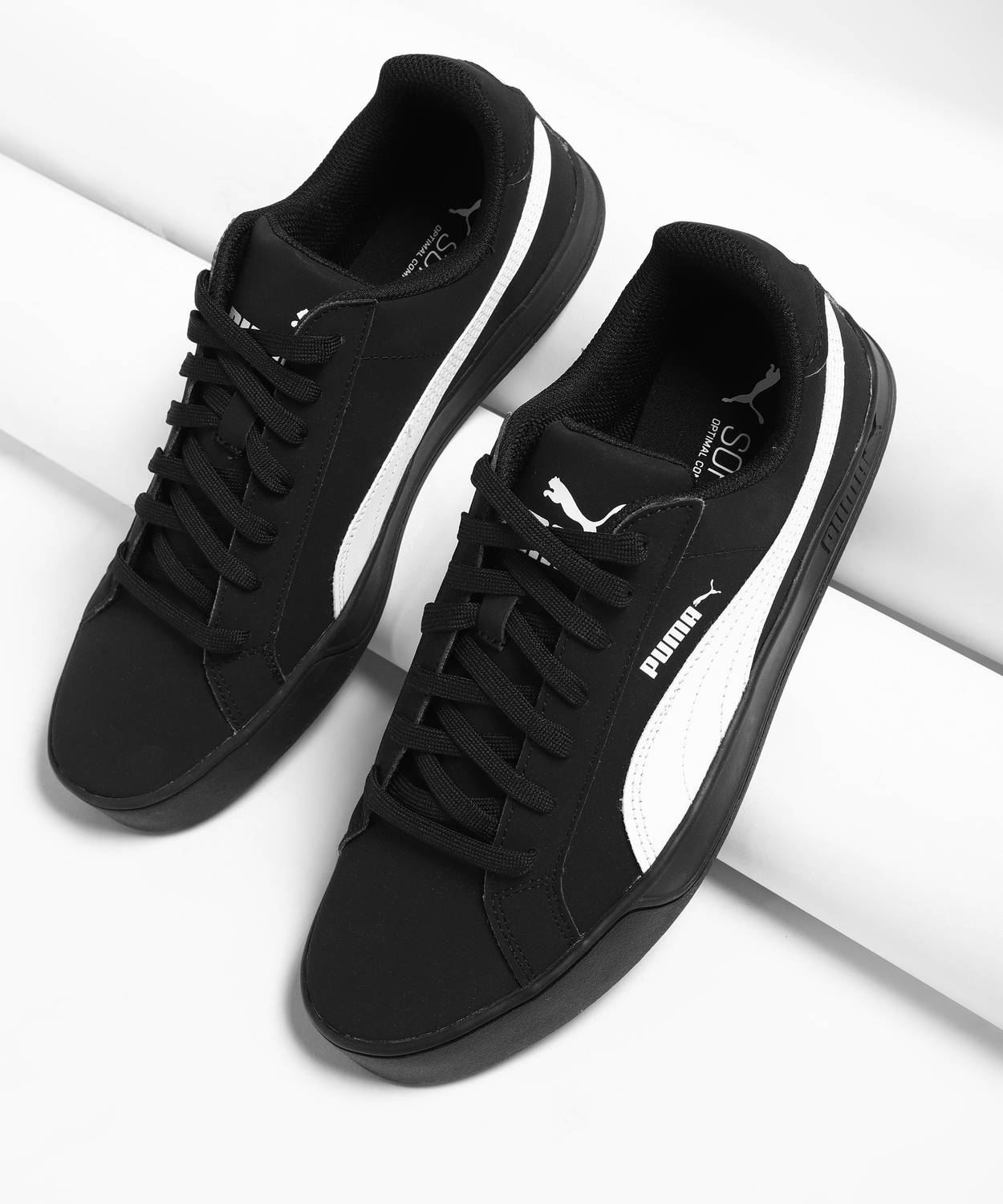 PUMA Smash Vulc Black Men's Sneakers - Image 2