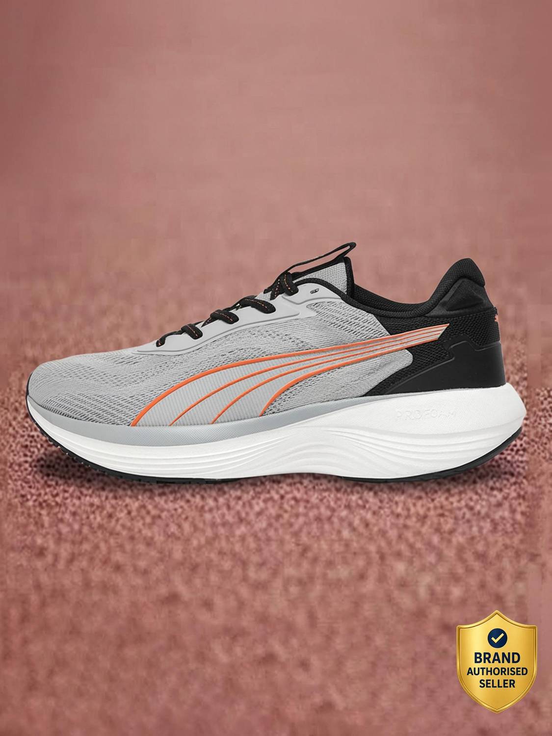 PUMA Galaxis Pro Gray Running Shoes For Men