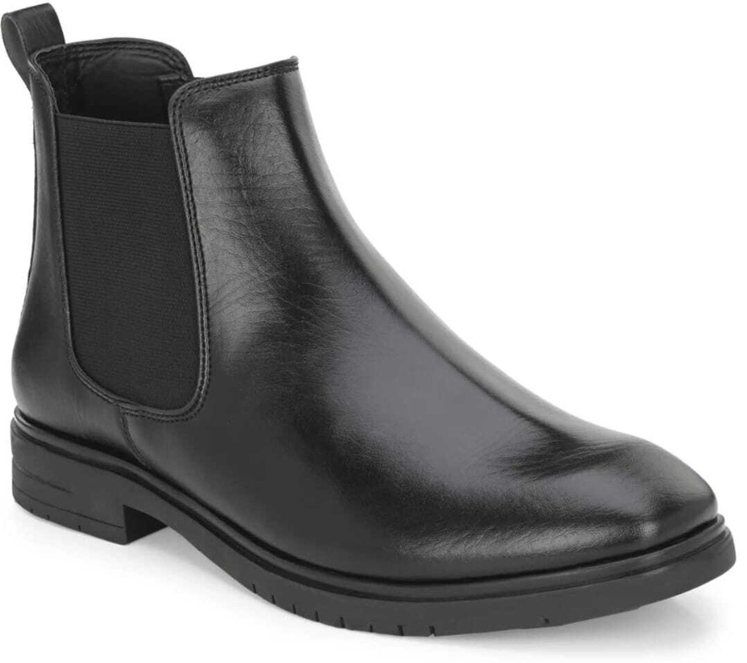 Image of LAXYASH Men Casual Comfortable Chelsea Slip-On Outdoor Synthetic Leather Boots For Men Boots For Men