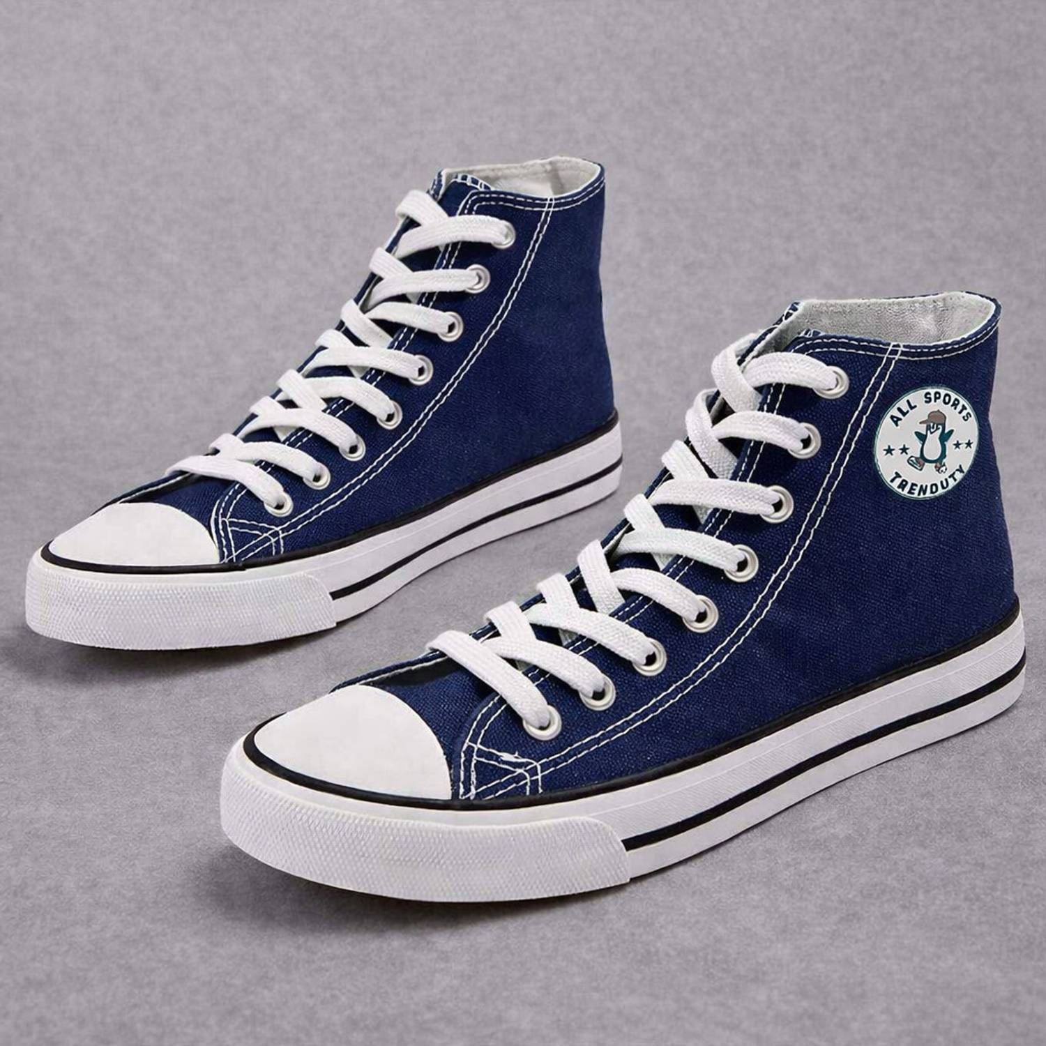 TRENDUTY Canvas Shoes For Men Blue - Image 2