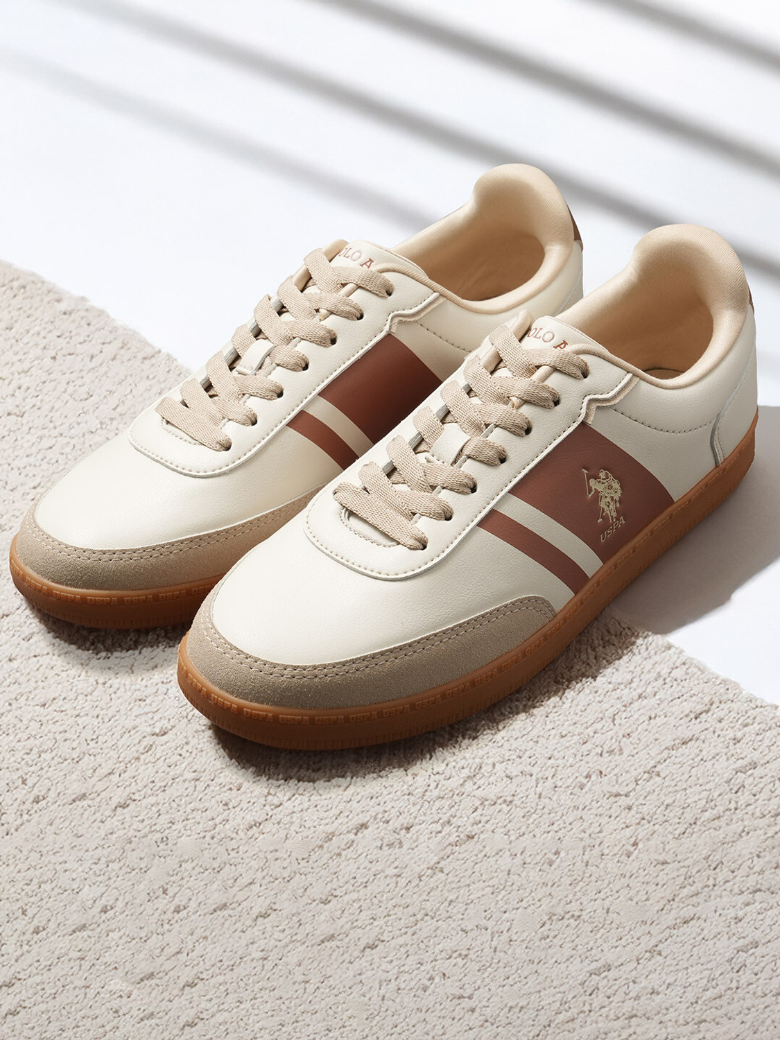 Image of U.S. POLO ASSN. Sneakers For Men (Beige, 10)