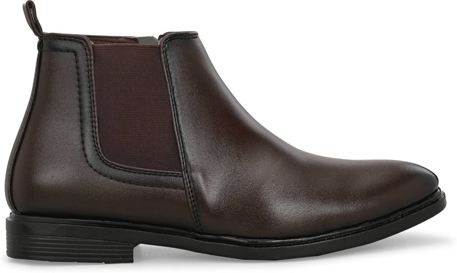 iRON KEY Men's Brown Side Zipper Chelsea Boots - Image 5