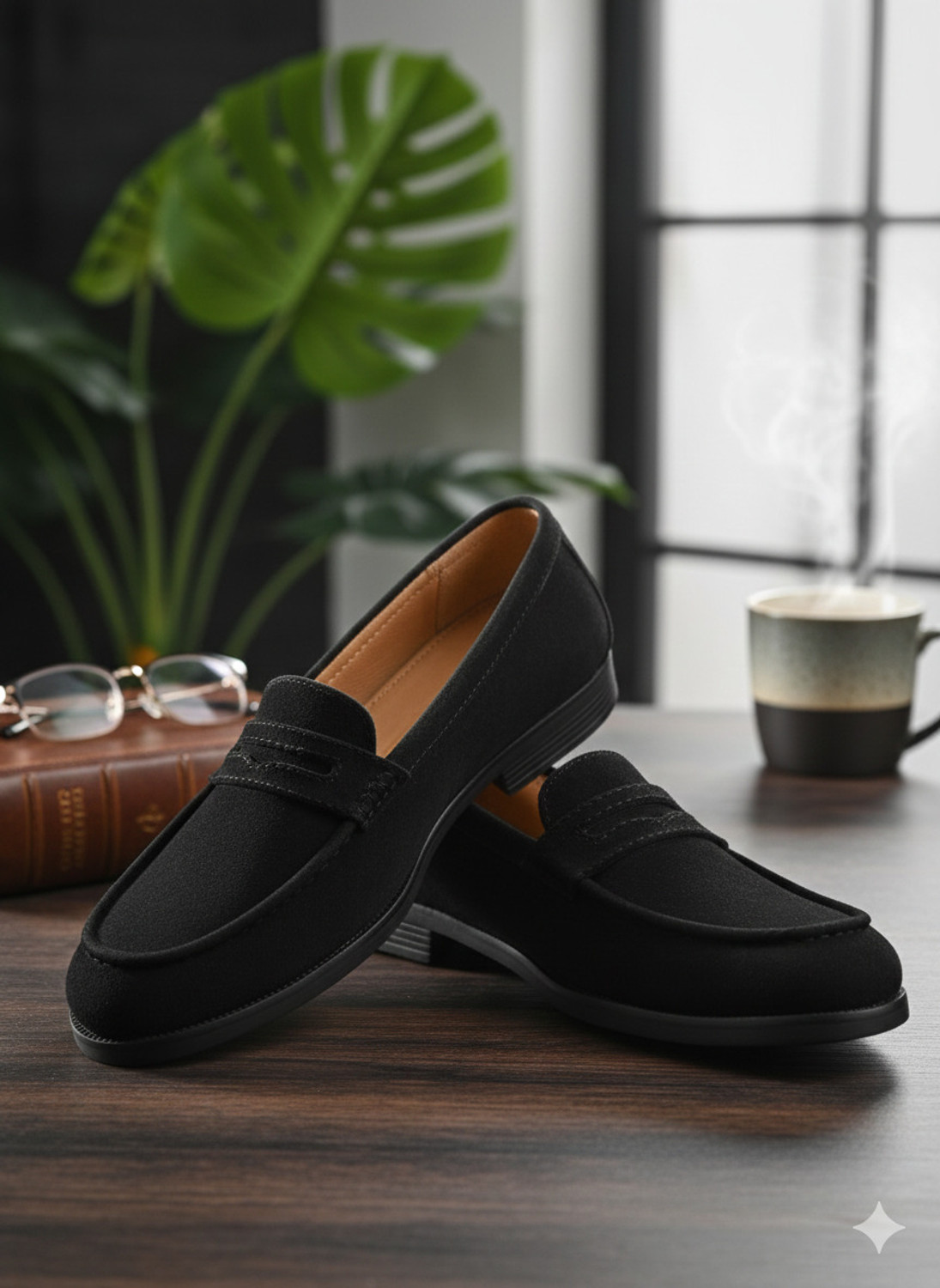 Image of studwalker Classic Suede Penny Loafers for Men | Slip-On Formal & Casual Shoes Loafers For Men